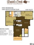 2 bedroom / 2 bath